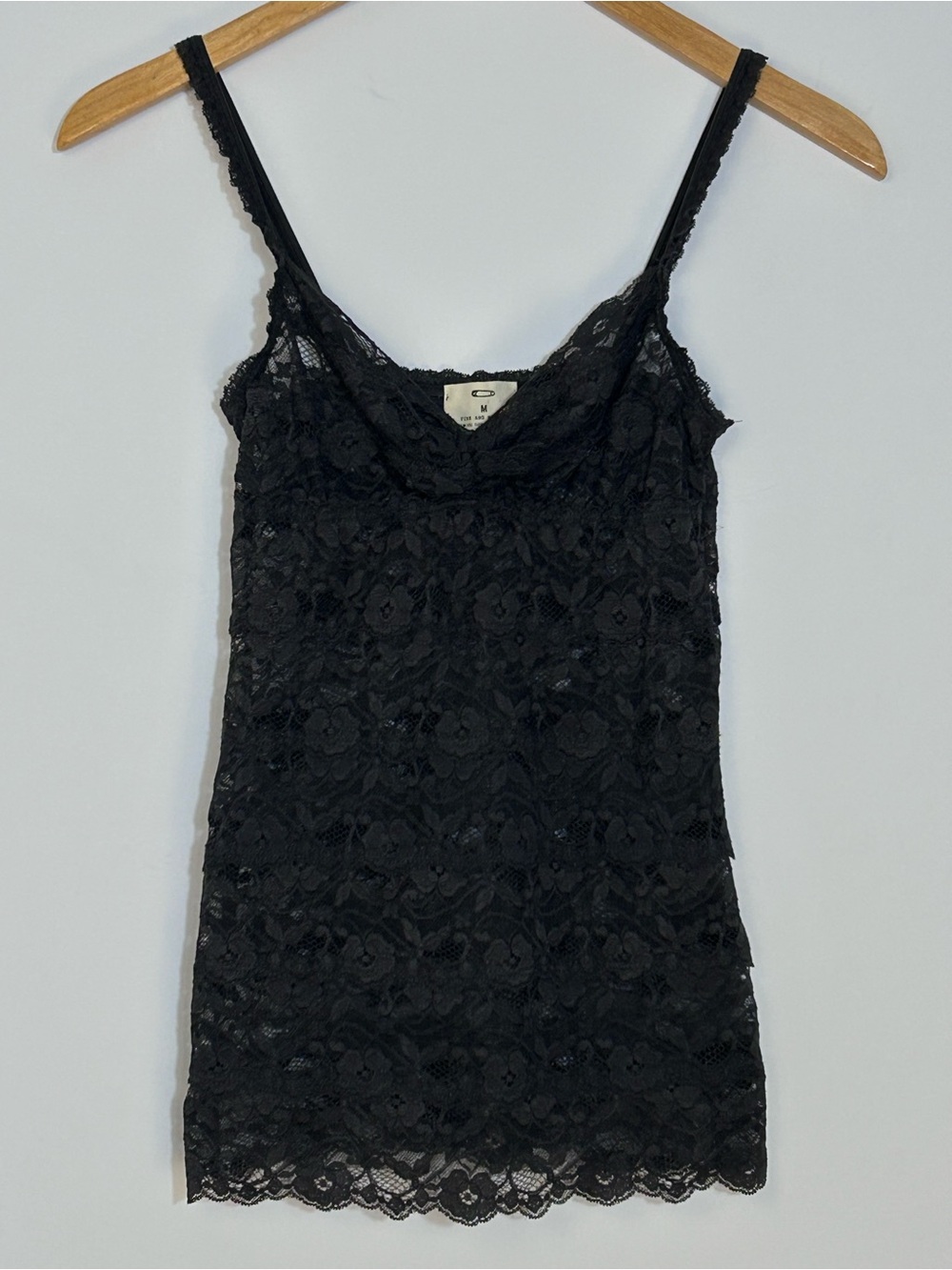 Pins and Needles Black Lace Camisole Tank Top Size M